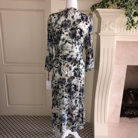 Worth New York Floral Crinkle Wrap Dress - Picture 4 of 11